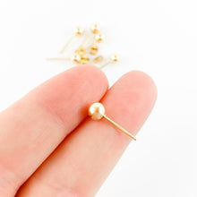 Load image into Gallery viewer, 5mm Glossy Ball Studs, Gold Tone
