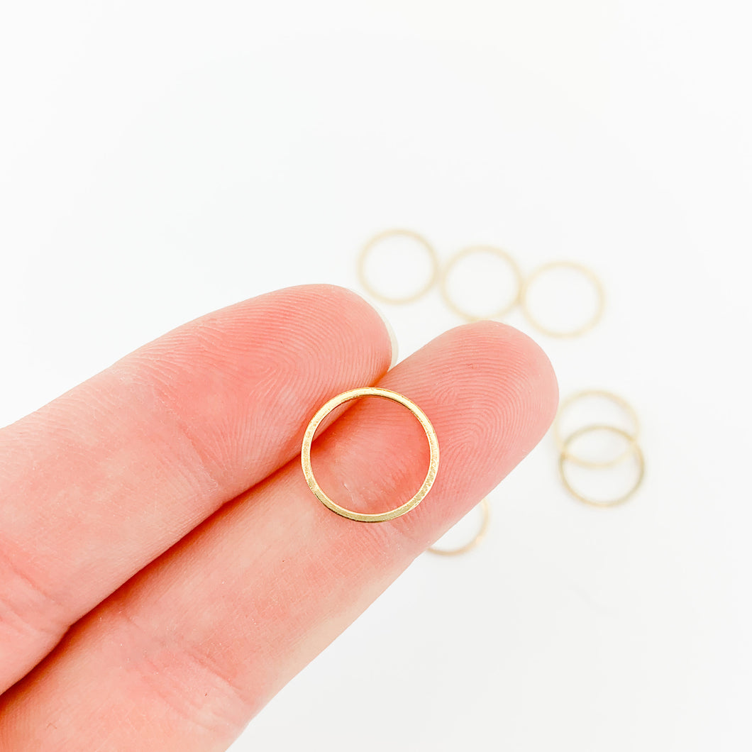 Mini simple circle links, gold