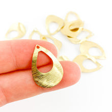 Load image into Gallery viewer, Raw brass teardrop pendant
