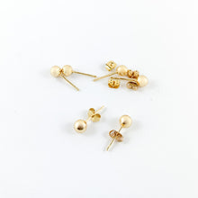 Load image into Gallery viewer, 5mm Glossy Ball Studs, Gold Tone
