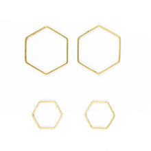 Load image into Gallery viewer, Raw Brass Hexagon Links
