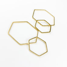 Load image into Gallery viewer, Raw Brass Hexagon Links
