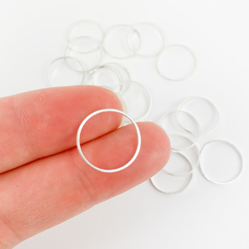 Mini simple circle links, silver